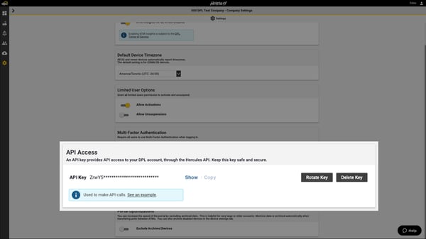 API Key copy